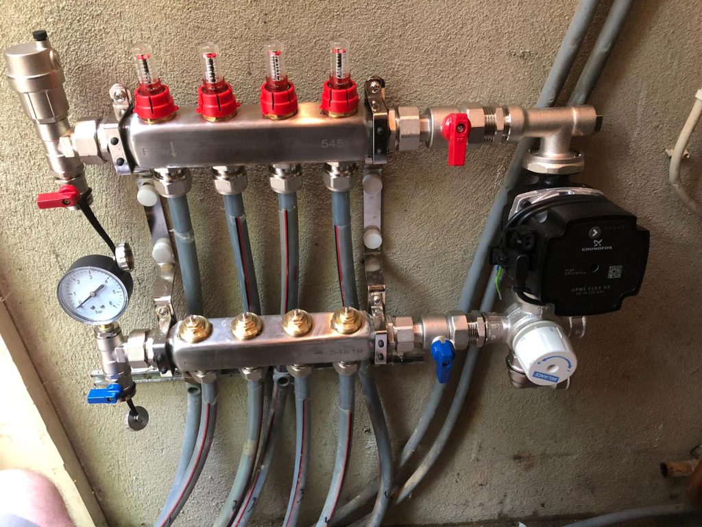 Underfloor heating installation